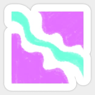 Purple green watercolor art design Sticker